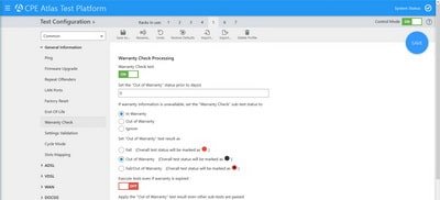 Configuración de prueba de CPE Atlas