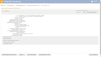 Cable Modem Information Page