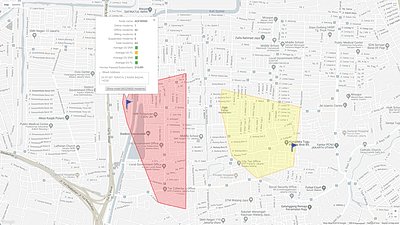 Cable Plant Monitoring  Google maps. Nodes